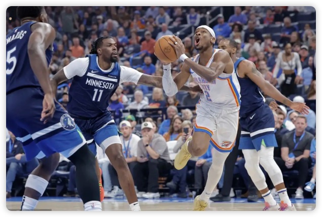 爱德华兹准三双SGA空砍39分 森林狼大逆转加时胜雷霆